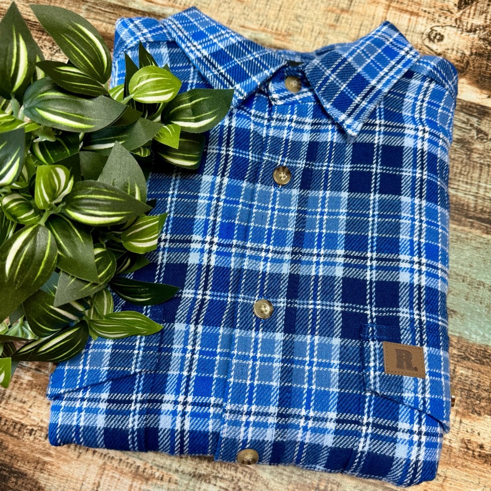 Men’s WRANGLER “Riggs Workwear” Button-down Flannel Shirt | #F7